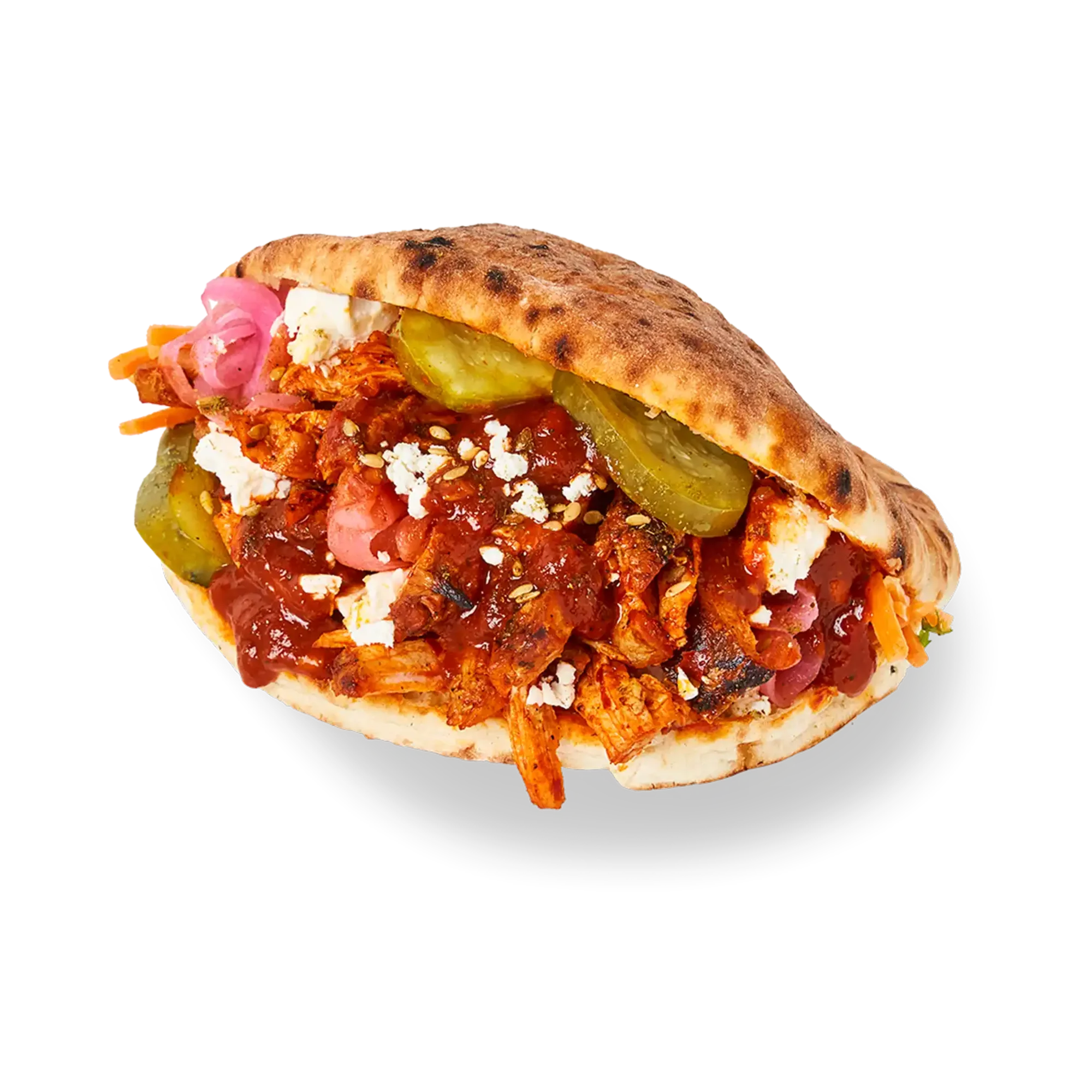 Hot Harissa Chicken Pita