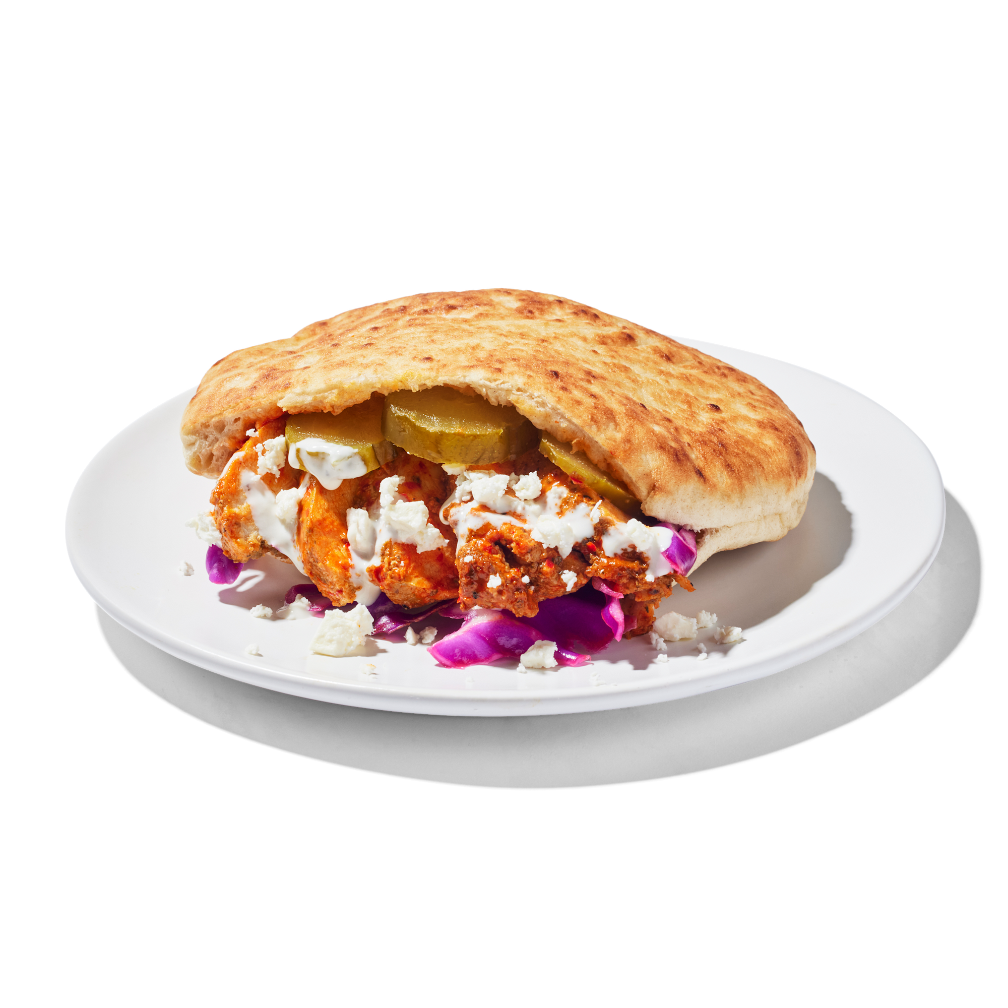 Hot Honey Harissa Chicken Pita